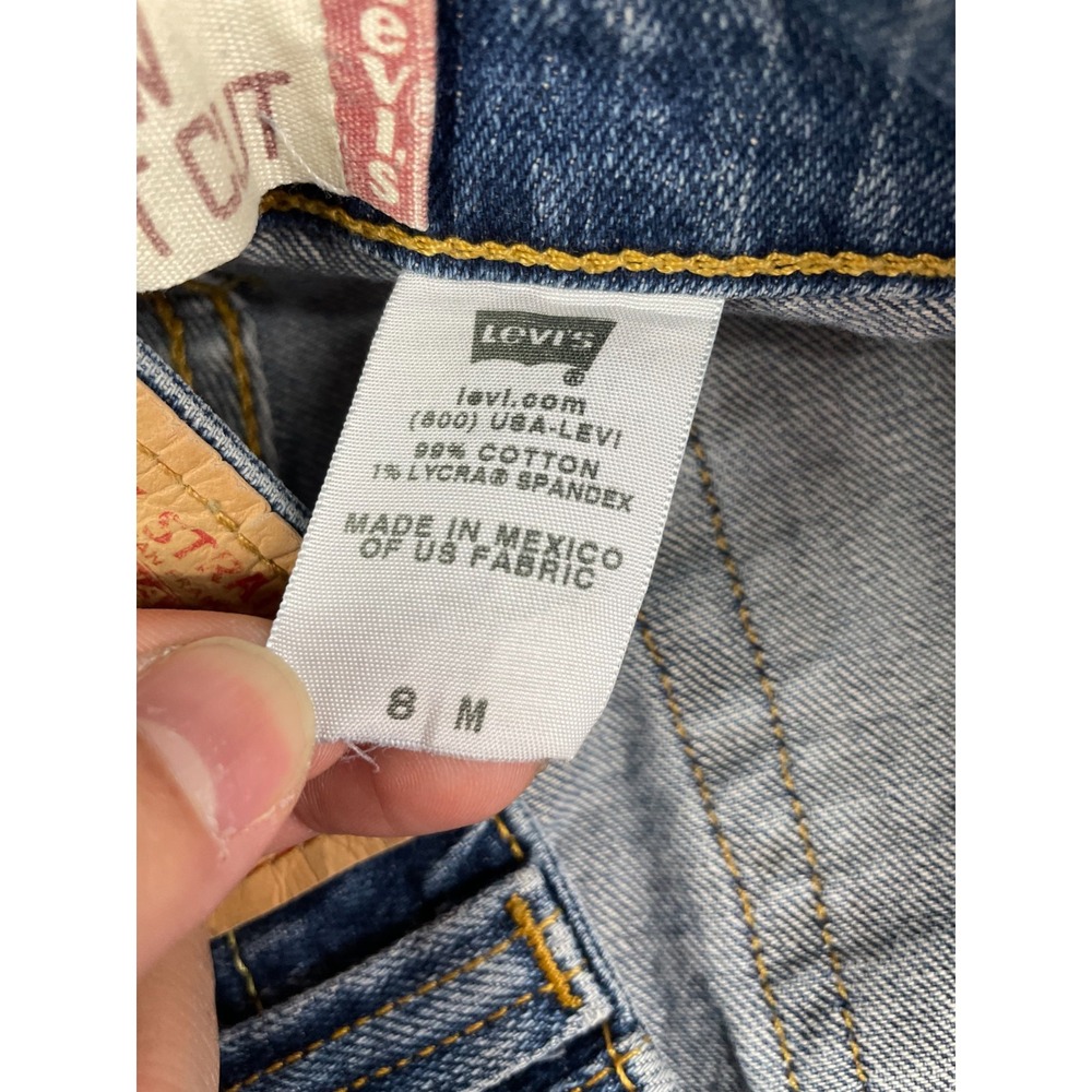Levis 525‎ Nouveau Low Bootcut Jeans Womens 8M 30x32 Blue Medium Wash Denim - Picture 7 of 16